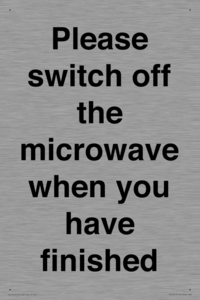 Please switch off the microwave when you have finished
